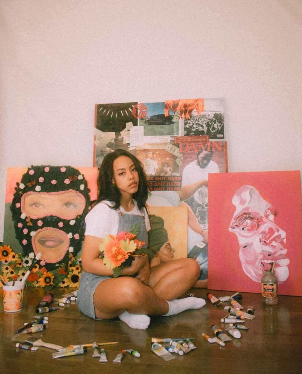 Portrait of the artist used in on-brand social content