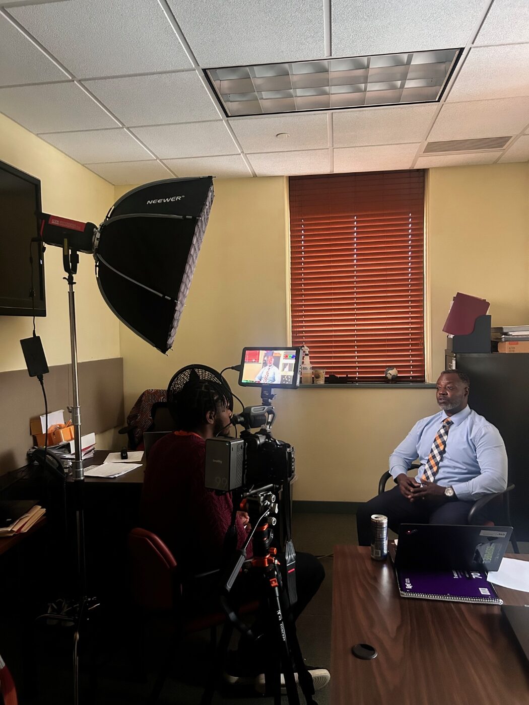 Behind the scenes of the Kyle Perry interview at Capital Prep